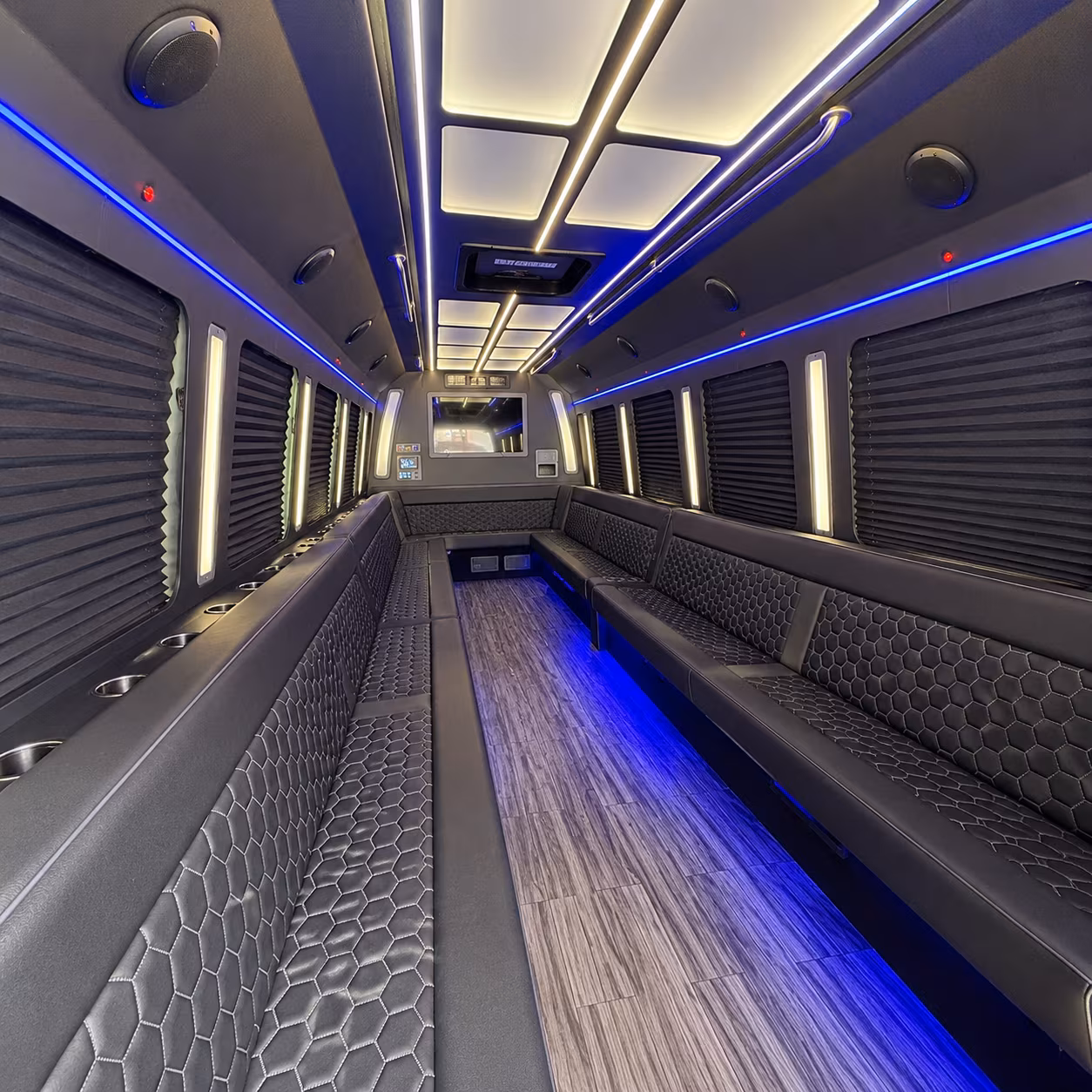 Chesapeake Bachelor & Bachelorette Transportation party bus interior