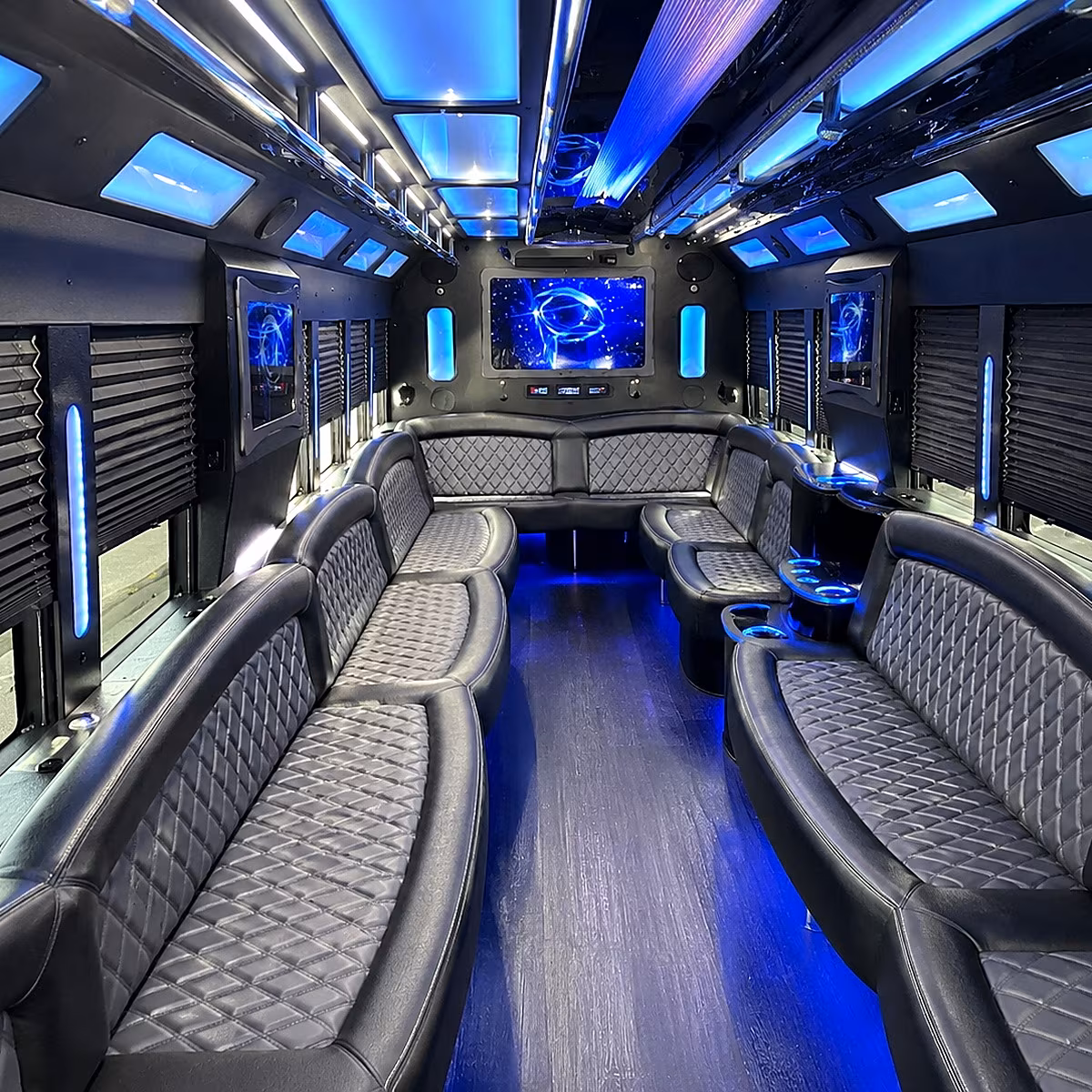 Chesapeake Private Event Transportation party bus interior