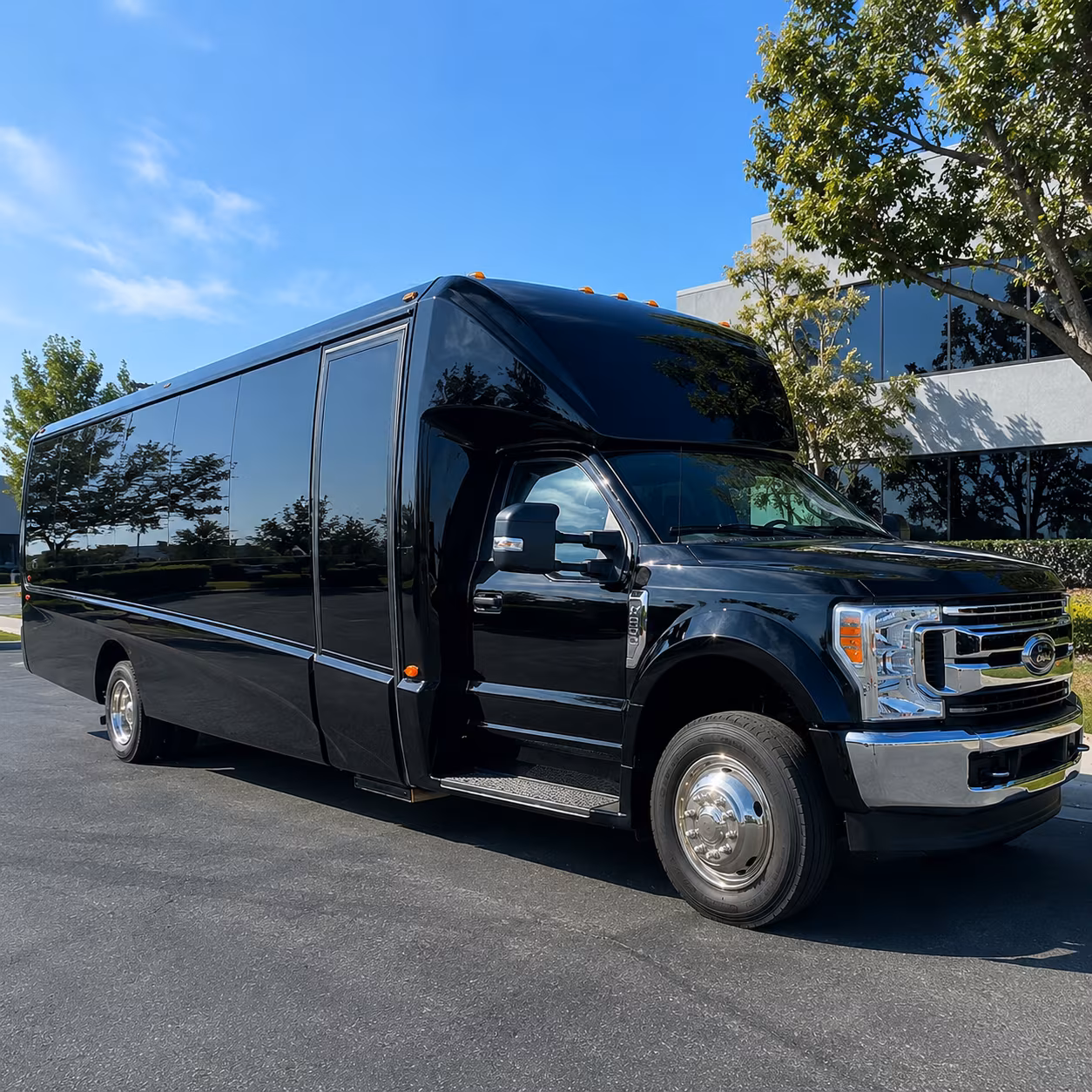 Chesapeake School Event Transportation party bus exterior