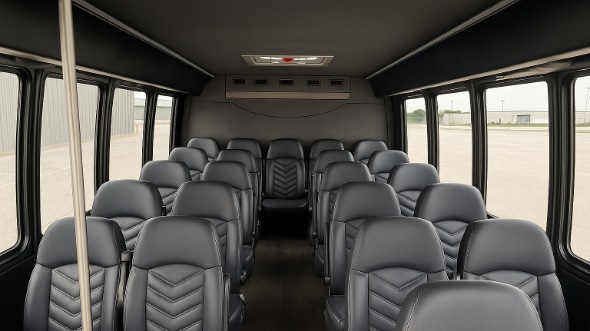 Interior of Charter Bus Company Chesapeake's 25 Passenger Minibus in Chesapeake