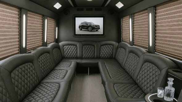25 passenger party bus interior