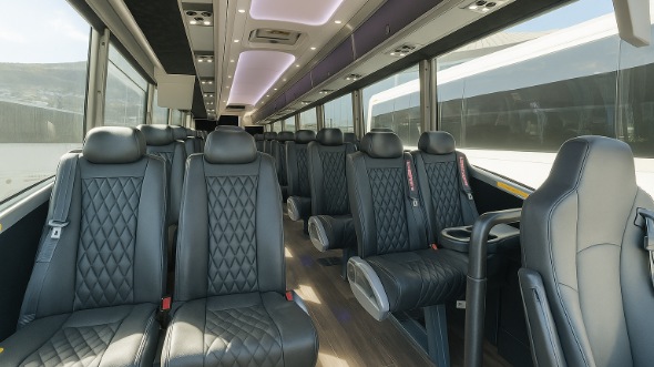 Interior of Charter Bus Company Chesapeake's 28 Passenger Minibus in Chesapeake