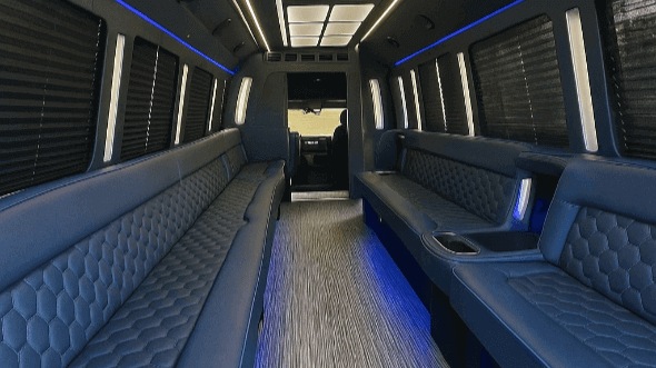 Interior of Chesapeake Party Bus Company's 28 Passenger Party Bus in Chesapeake