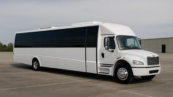 Exterior of Charter Bus Company Norfolk's 28 Passenger Party Bus in Norfolk