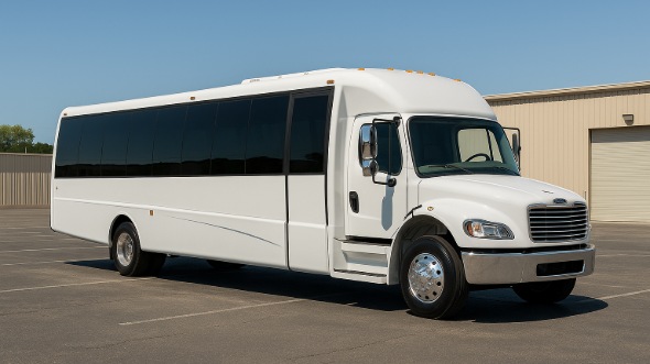 Exterior of Charter Bus Company Virginia Beach's 28 Passenger Party Bus in Virginia Beach