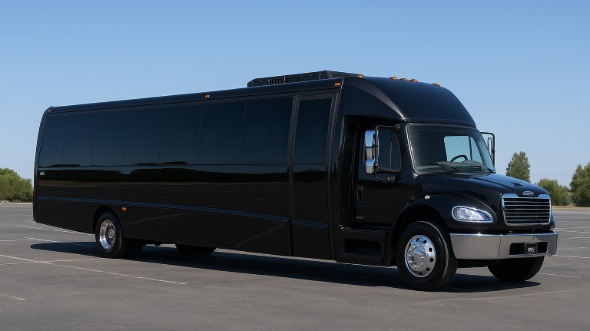Exterior of Charter Bus Company Fayetteville's 30 Passenger Party Bus in Fayetteville