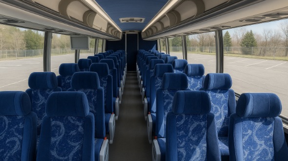 Interior of Charter Bus Company Chesapeake's 45 Passenger Charter Bus in Chesapeake