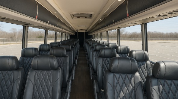 Interior of Charter Bus Company Chesapeake's 47 Passenger Charter Bus in Chesapeake