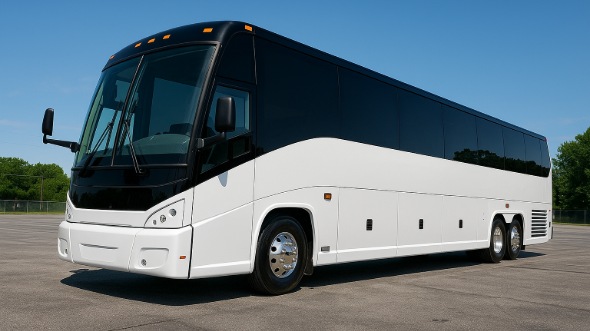 Exterior of Charter Bus Company Hampton's 50 Passenger Party Bus in Hampton
