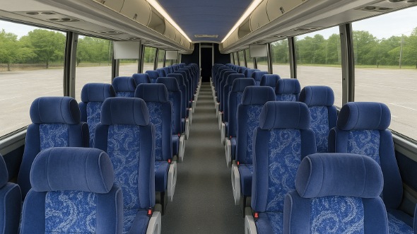 Interior of Charter Bus Company Chesapeake's 51 Passenger Charter Bus in Chesapeake