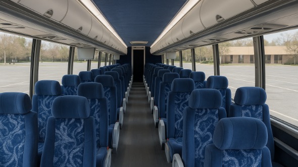 Interior of Charter Bus Company Chesapeake's ADA Charter Bus in Chesapeake