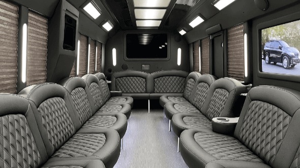 chesapeake 30 passenger party bus inside