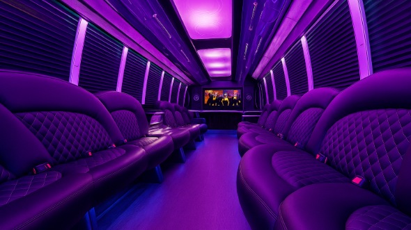 chesapeake 50 passenger party bus inside